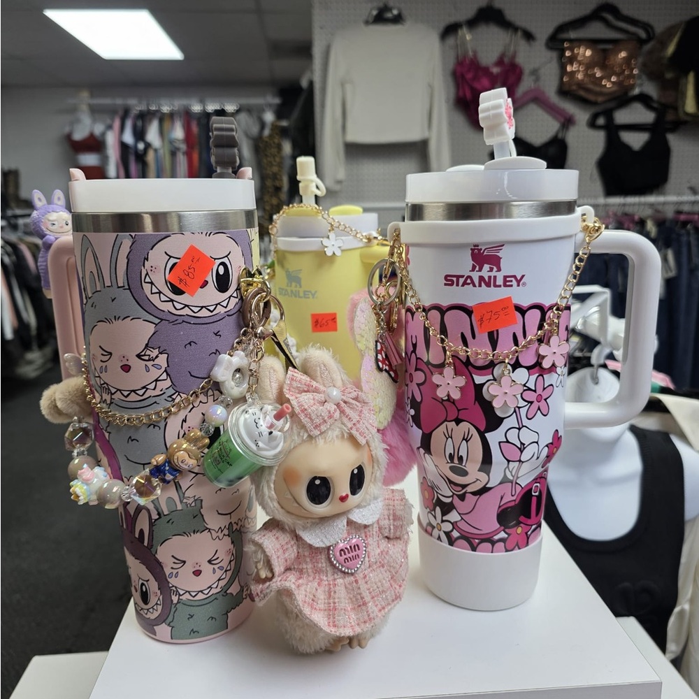 Stanley Pink and White Character Tumblers
